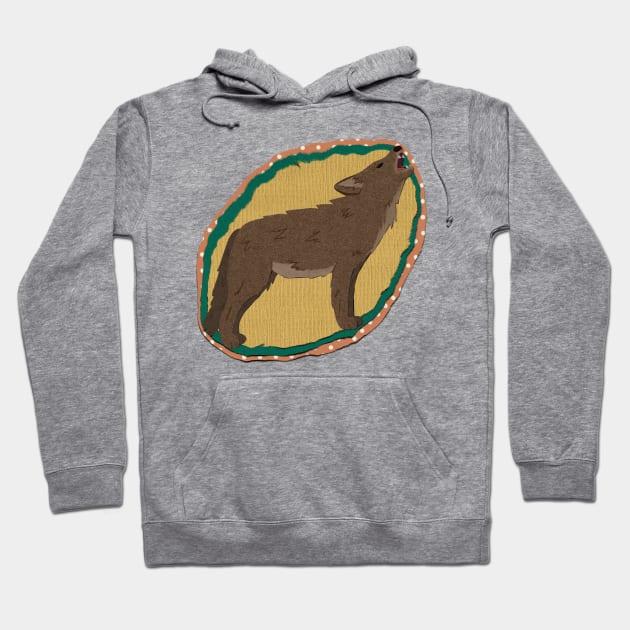 Paper craft coyote Hoodie by Black Squirrel CT